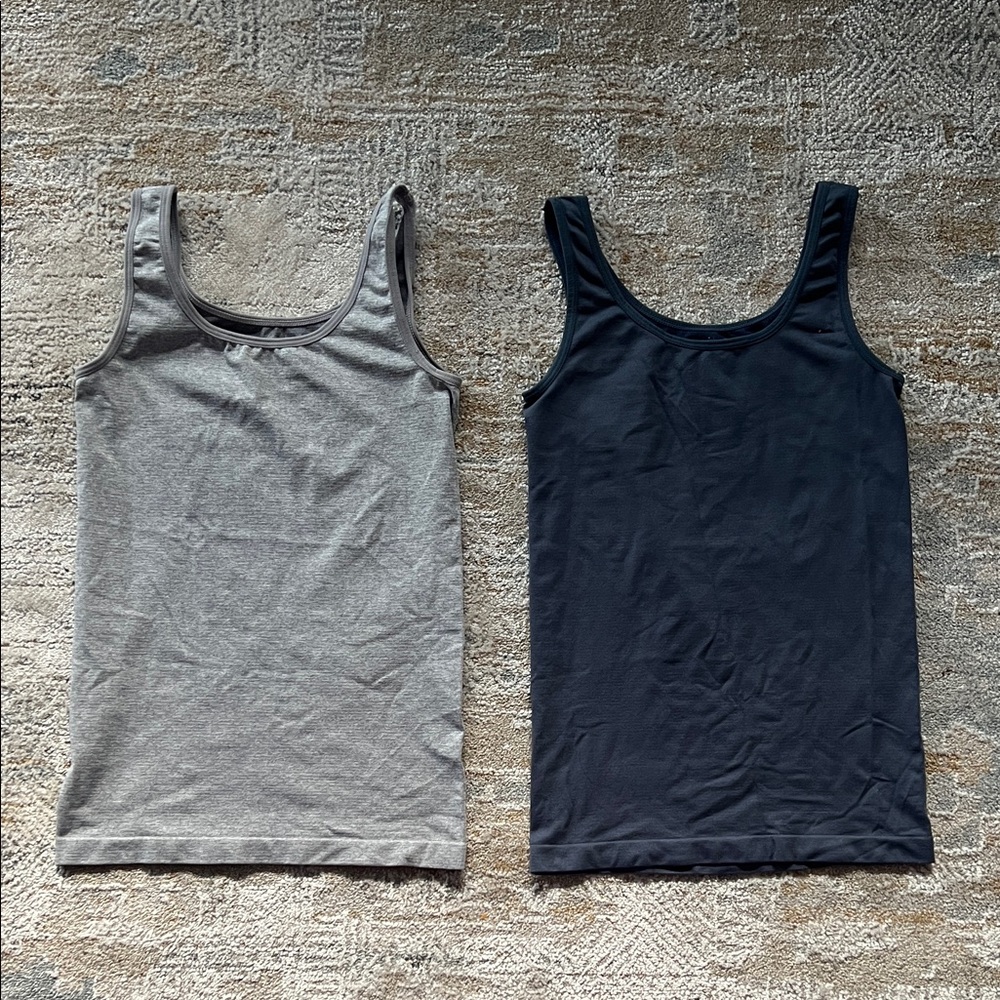 ‼️ 2 Gray and Navy Tank Tops ‼️